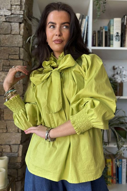 Paloma Poet Blouse Kiwi